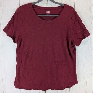 Old‎ Navy Size XL Red Cotton Everywear Womens Short Sleeve Casual Top